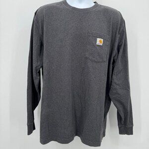 carhartt grey long sleeve crewneck men’s Large workwear casual